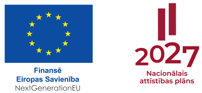 Divi ES logo (Finansē Eiropas Savienība un Nacionālais attīstības plāns)