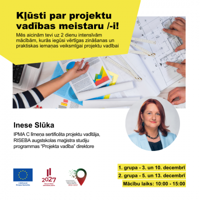Mācības "Kļūsti par projektu vadības meistaru/-i!" 