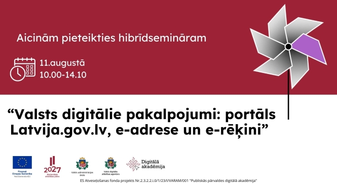 Valsts digitālie pakalpojumi: portāls Latvija.gov.lv, e-adrese un e-rēķini
