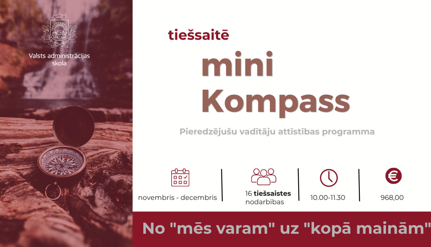 apraksts par Mini Kompass programmas norisi, Attēls ar kompasu