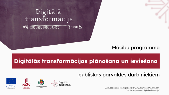Mācību programma "digitālās transformācijas plānošana un ieviešana"