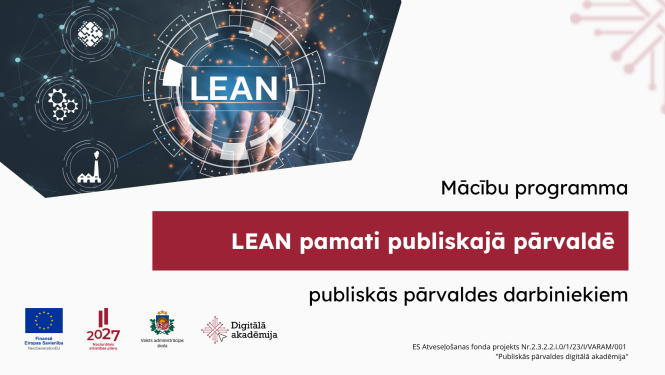 Mācību programma "LEAN pamati publiskajā pārvaldē"