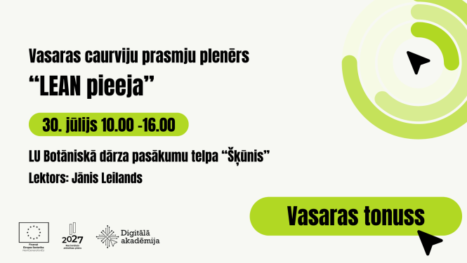 Vasaras caurviju prasmju plenērs par LEAN pieeju