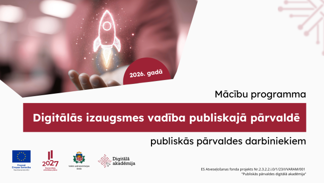 Mācību programma "Digitālās izaugsmes vadība publiskajā pārvaldē"