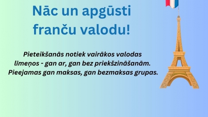 Nāc un apgūsti franču valodu! 