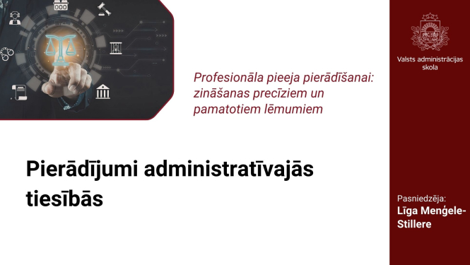 Attēlā uzraksts: Pierādījumi administratīvajās tiesībās