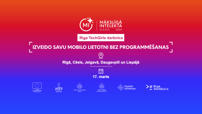 Izveido savu mobilo lietotni bez programmēšanas – darbnīca Mākslīgā intelekta dienā