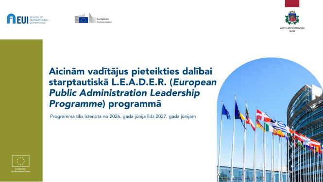 Attēlā uzraksts: Aicinām vadītājus pieteikties dalībai starptautiskā LEADER programmā