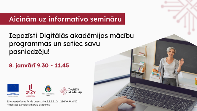 Iepazīsti Digitālās akadēmijas mācību programmas un satiec savu pasniedzēju