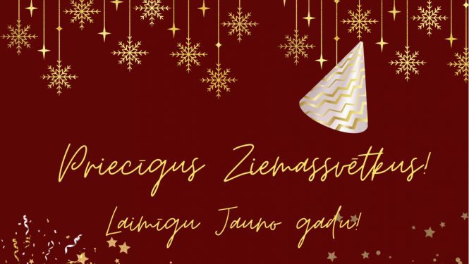 Apsveikums Priecīgus Ziemassvētkus! Laimīgu Jauno gadu!