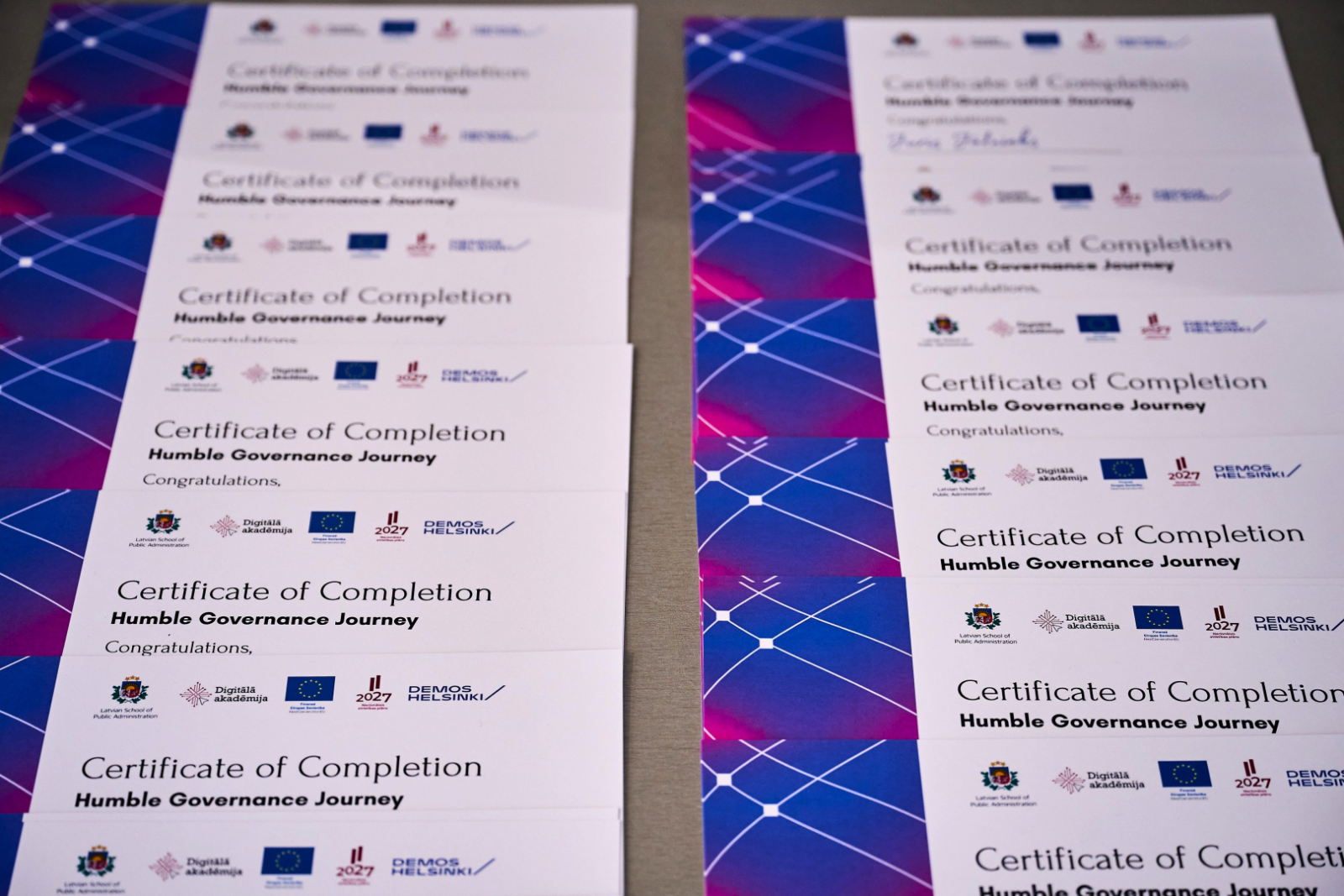 Vebināra dalībnieku nozīmītes