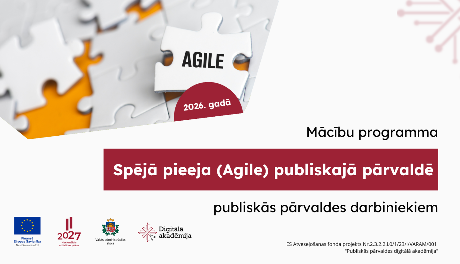 Mācību programma "Agile publiskajā pārvaldē"