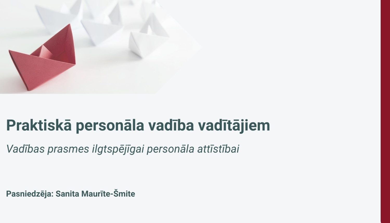 Praktiskā personāla vadība vadītājiem