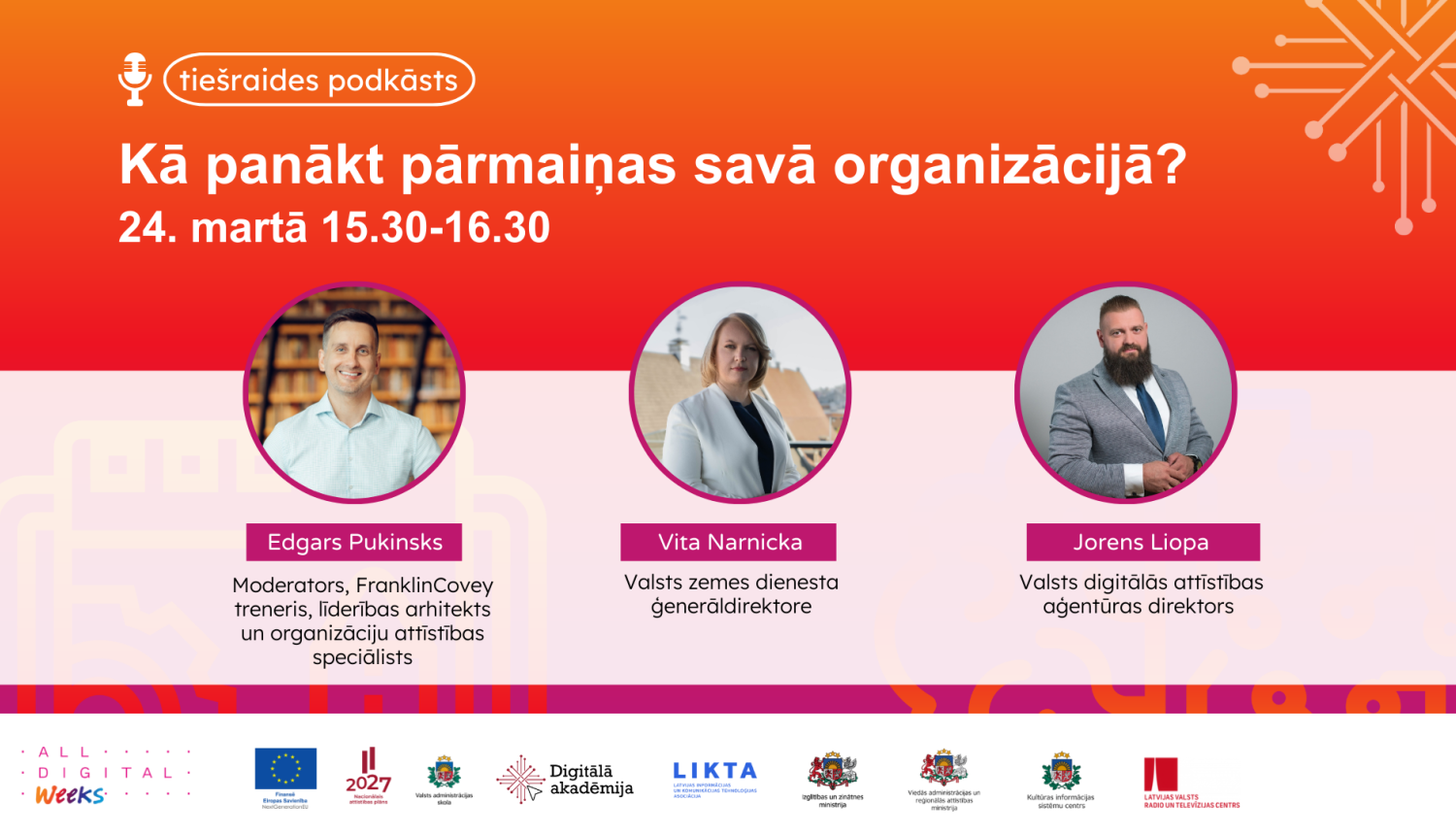 tiešsaistes podkāsts kā panākt pārmaiņas savā organizācijā?