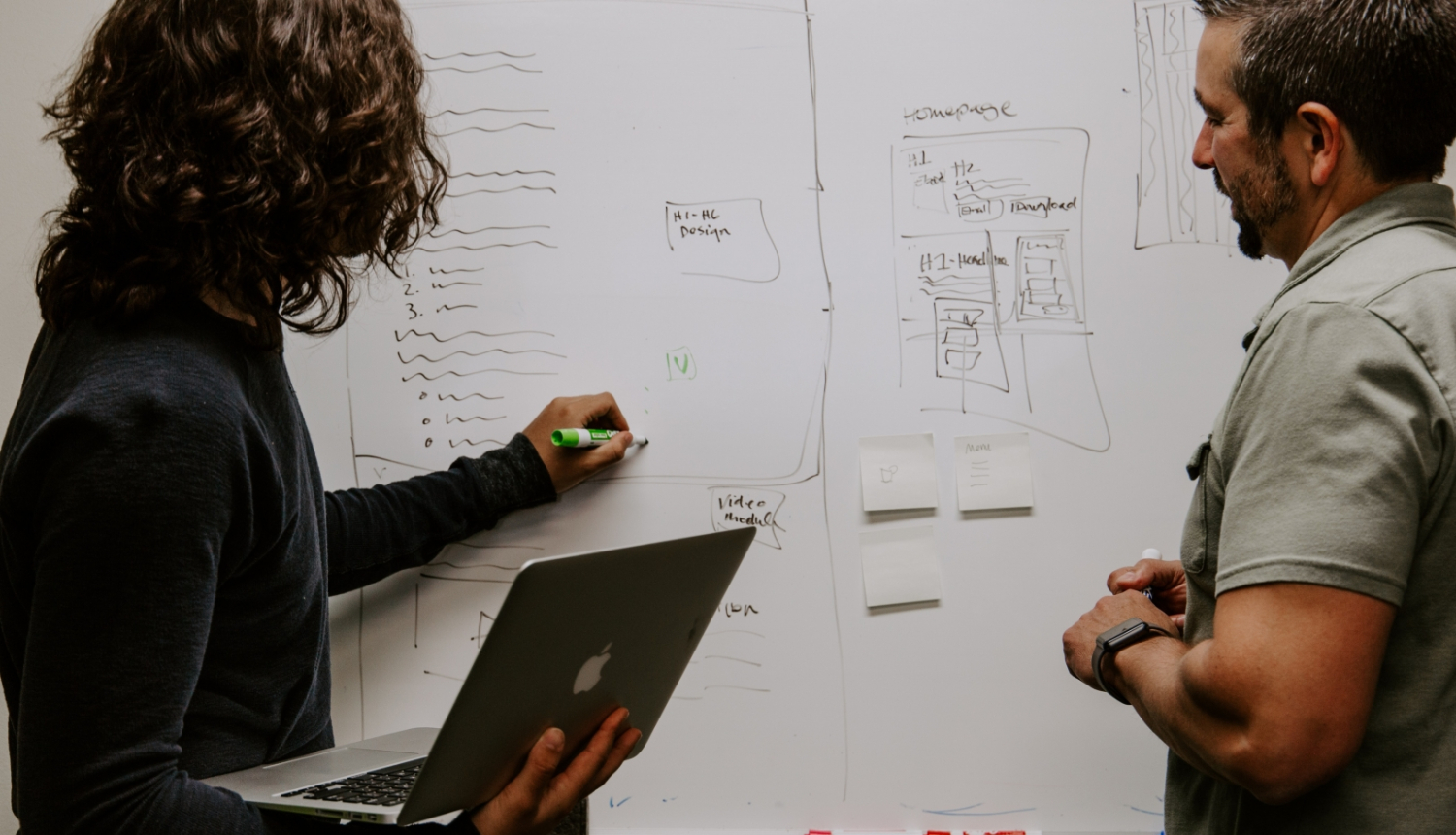 Cilvēki pie tāfeles