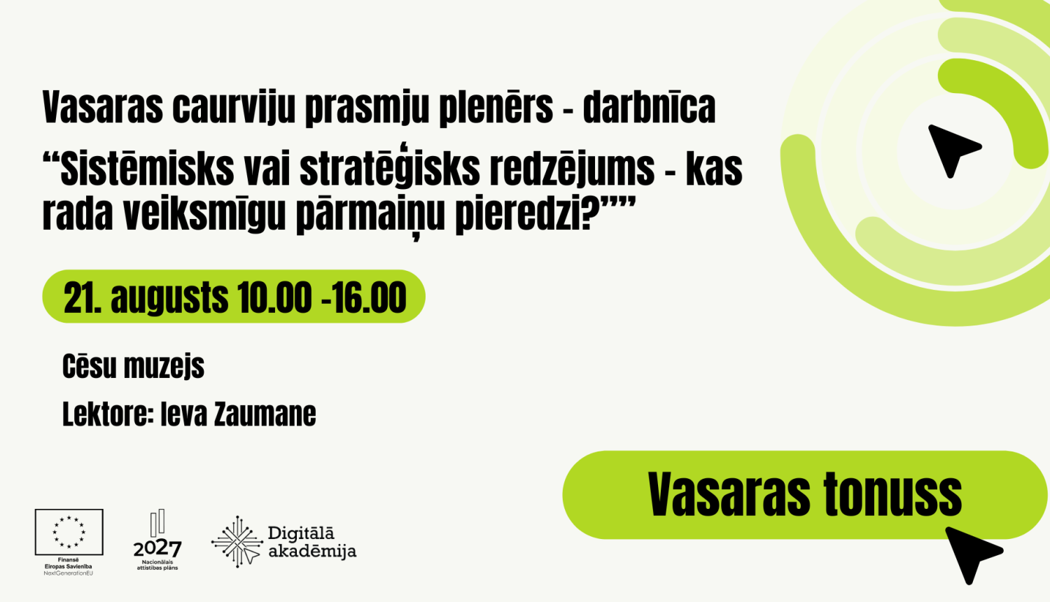 Pārmaiņu vadība 21. augusts 10.00-16.00